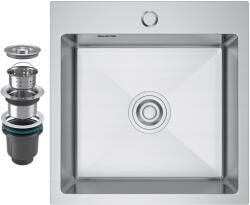 Erga HD, 1 kamrás acél mosogató 460x450x210 mm, acél, ERG-MLS-HD4645 (ERG-MLS-HD4645)