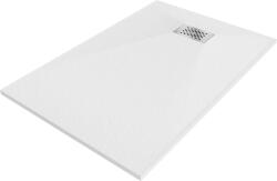 Mexen Hugo, téglalap alakú zuhanytálca SMC 90 x 70 cm, fehér, acél huzat, 42107090-X (42107090-X)