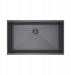 Erga HD, 1 kamrás acél mosogató 740x440x210 mm, grafit, ERG-MLS-HD7444B (ERG-MLS-HD7444B)