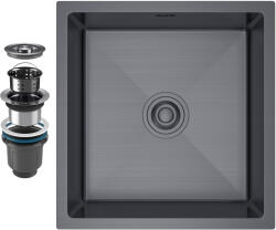 Erga HD, 1 kamrás acél mosogató 470x450x210 mm, grafit, ERG-MLS-HD4745B (ERG-MLS-HD4745B)