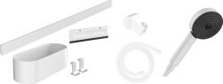 Hansgrohe WallStoris, kézizuhany készlet 105 3jet Activation EcoSmart, fali rúd 700 mm, tárolókészlet, matt fehér, HAN-24291700 (HAN-24291700)