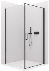 Cerano Porte, 1 szárnyas zuhanykabin 100x70 cm, 8 mm átlátszó üveg, fekete profil, CER-CER-413585 (CER-CER-413585)