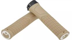 Ergon GE1 Evo Slim ergonómikus bilincses MTB enduro markolat, 135 mm, vékony, világosbarna, fekete bilinccsel