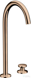 Hansgrohe AXOR ONE 260 Select 2 üléses magasított mosdócsaptelep klik-klak leeresztővel, polírozott vörös arany hatású 48060300 (48060300)