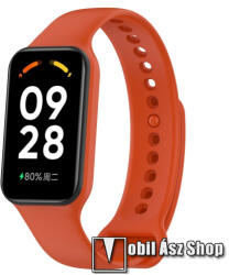 Okosóra szíj - szilikon - 268mm hosszú - NARANCSSÁRGA - Xiaomi Redmi Band 2 / Smart Band 2 / Smart Band 8 Active