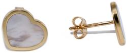 Ékszershop Gyöngyházas szív arany fülbevaló (1274416)