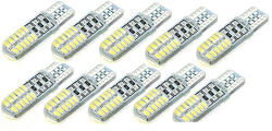 Autolife SMD-T10-3024SMD 10db-os SZILIKON - fehér - 12V CANBUS (19063_alf)