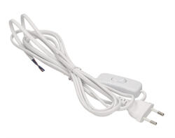 ANCO 321333 H03VV H2-F 2, 5A 250V 2X0, 75mm2 2m fehér vezeték zsinórközi kapcsolóval (321333) - haztartasibolt