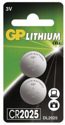 GP Batteries GP CR2025 lítium gombelem 2db/bliszter (B15253) - haztartasibolt