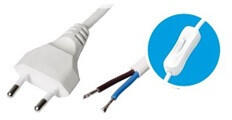 Somogyi Elektronic N2K-2/WH 2 méteres hálózati vezeték kapcsolóval (N2K-2/WH) - haztartasibolt