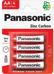 Panasonic RedZinc R6RZ/4BP AA/ceruza cink-mangán tartós elem 4 db/csomag (R6R-4BP) - haztartasibolt
