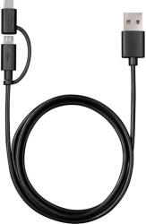VARTA 57948101401 1m 2in1 USB - microUSB/Type C fekete adat- és töltőkábel (57948101401) - haztartasibolt