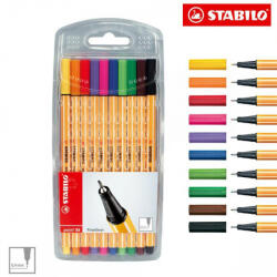 STABILO Rostirón, tűfilc készlet, 0, 4mm, Stabilo Point 88, 10 klf. szín (8810) - haztartasibolt