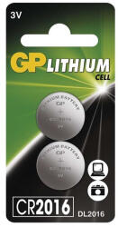 GP Batteries GP CR2016 lítium gombelem 2db/bliszter (B15163) - haztartasibolt
