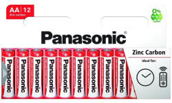Panasonic Red Zinc AA ceruza 1.5V cink-mangán tartós elem 12db/csomag (R6RZ/12HH) - haztartasibolt