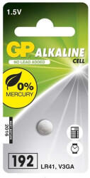 GP Batteries GP LR41 (192) alkáli gombelem 1db/bliszter (B13921) - haztartasibolt