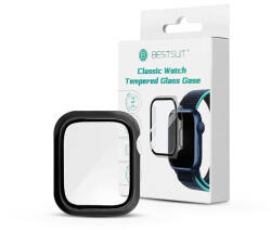 HAFFNER PT-6556 Apple Watch 7/Series 8 (41mm) fekete védőtok beépített edzett üveggel (PT-6556) - haztartasibolt