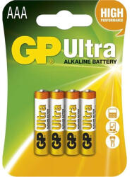 GP Batteries GP B1911 Ultra alkáli AAA (LR03) mikro ceruza elem 4db/bliszter (B1911) - haztartasibolt