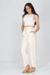 ROH Pantaloni cu decupaj in talie, crem, ROH TR513