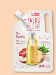 Missha Mască de noapte pentru piele catifelată Talks Vegan Pocket Sleeping Mask Skin Smoother - 10 g Masca de fata