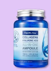 Farm Stay Serum facial cu fiolă Collagen&Hyaluronic Acid All-In-One Ampoule - 250 ml