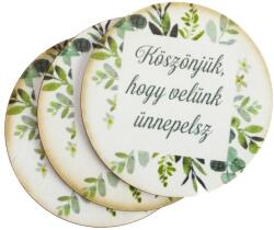  Nyomtatott dekorkarton - Köszönjük, hogy velünk ünnepelsz 3 soros 3db