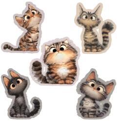 Nyomtatott dekorkarton - Macska szett 5db/csomag - kosarbolt