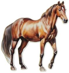  Nyomtatott dekorkarton - Ló 12cm - barna - kosarbolt