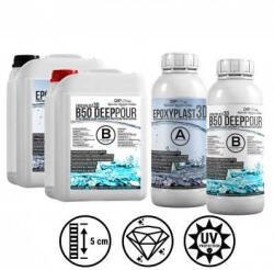 (5cm-ig) Dipon 3D B50 DeepPour epoxi gyanta - 1, 5kg (A-1kg / B-0, 5kg) (EPH3DB50-015)