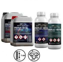  (1cm-ig) Dipon 100P univerzális öntő- és laminálógyanta - 15kg (A-10kg / B-5kg) (EPH3DB100UP_-_15)