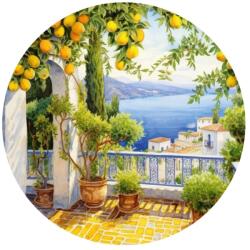  Nyomtatott fa tábla koszorú közép - Capri 11, 8cm