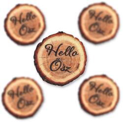  Nyomtatott dekorkarton - Hello Ősz fakorong 5db/csomag - kosarbolt