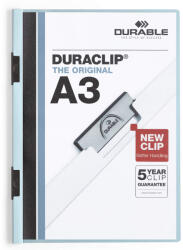 DURABLE Dosar plastic A3 cu clema pivotanta pentru 60 coli, DURABLE DuraClip