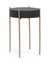 Bizzotto Masuta mdf negru otel cupru Darcy 40.5x64.5 cm (0747201)