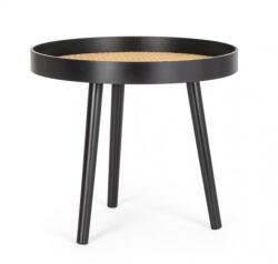 Bizzotto Masuta mdf negru ratan natur Josine 50x50x45 cm (0748612)