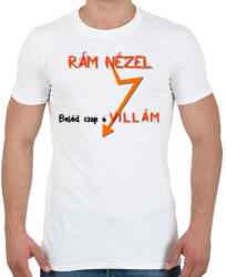 printfashion VILLÁM - Férfi póló - Fehér (16207565)