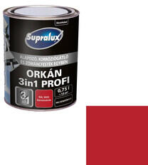 Supralux Orkán 3in1 Profi zománcfesték fémre, selyemfényű RAL 3002 vörös 0, 75 l (5615652)