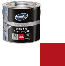 Supralux Orkán 3in1 Profi zománcfesték fémre, selyemfényű RAL 3002 vörös 2, 5 l (5615653)