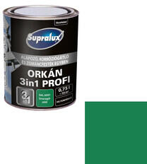 Supralux Orkán 3in1 Profi zománcfesték fémre, selyemfényű RAL 6001 smaragdzöld 0, 75 l (5615644)