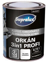 Supralux Orkán 3in1 Profi zománcfesték fémre, selyemfényű RAL 9003 fehér 0, 75 l (5615633)