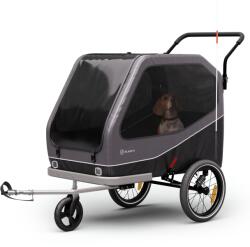 KLARFIT Goldie Buggy, kerékpár utánfutó, 324 l, max. 40 kg, összecsukható, időjárásálló (BCT1-Jogger Black) (BCT1-Jogger Black)