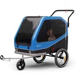 KLARFIT Goldie Buggy, kerékpár utánfutó, 324 l, max. 40 kg, összecsukható, időjárásálló (BCT1-Jogger Blue) (BCT1-Jogger Blue)