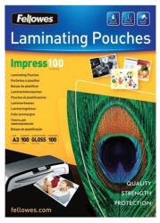 Fellowes Lamináló fólia, A3, 100 mikron, fényes, 100 db/doboz, Fellowes® (5351205) - web24