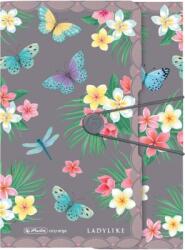 Herlitz Dosar mapa Herlitz, A4 PP, inchidere cu elastic, motiv Ladylike Butterfly to go HZ50044009