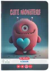 Herlitz Caiet Herlitz A5, 48 file, 70g/mp, Dictando, Motiv cute monster (9495340)