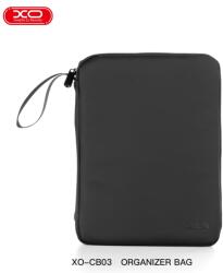 XO CB03 táska 12, 9" képernyőátlóval rendelkező táblagéphez, belső zsebbel a különféle kiegészítők tárolására (Fekete)