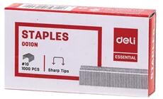 DELI No. 10 hegyes 1000db tűzőkapocs (DEL00010N) - officedepot