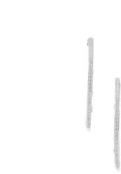  Ezüst Fülbevaló - Fehér Cirkónia - 35x2 mm