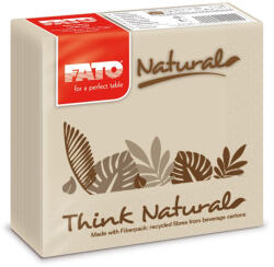 FATO Szalvéta koktél 2 rétegű 24 x 24 cm 100 lap/cs Fato Think Natural_82228600 (82228600)