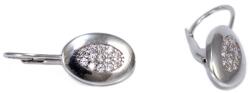 Ékszershop Köves ovál fehérarany fülbevaló (1283417)